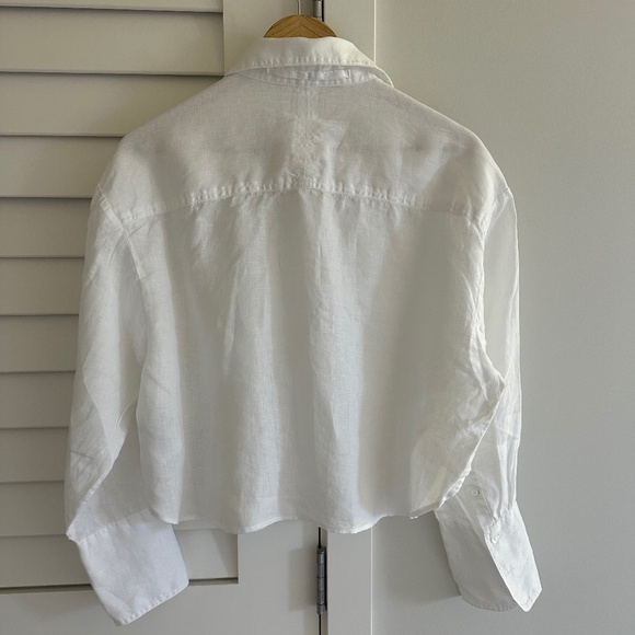 Banana Republic THE BOXY CROPPED LINEN Shirt - As New - Picture 4 of 9